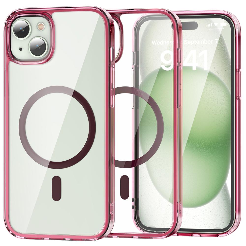 ColorPop ColorPop iPhone 15 Plus Skal CH MagSafe Transparent/Röd