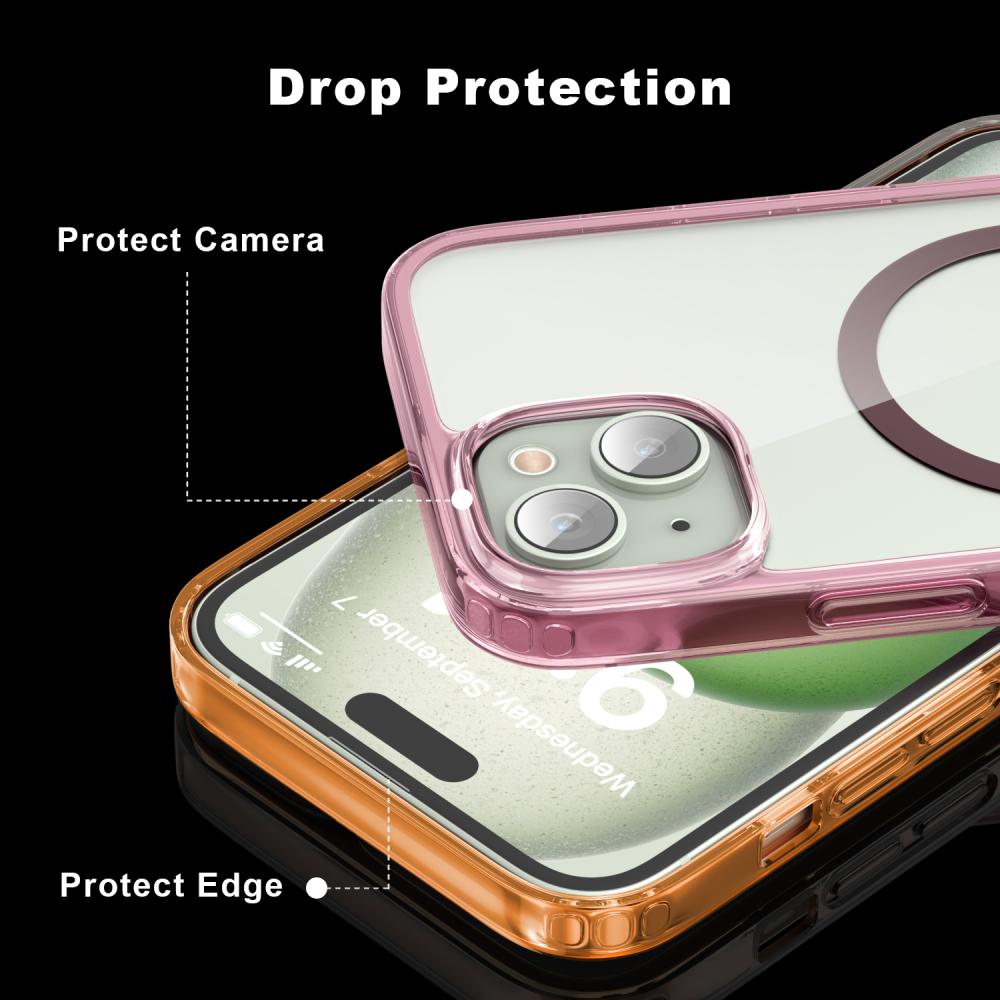ColorPop ColorPop iPhone 15 Plus Skal CH MagSafe Transparent/Röd