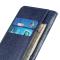  iPhone 15 Pro Fodral Flip Crazy Horse Blå