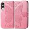  Samsung Galaxy S25 Edge Fodral Med Fjäril Tryck Rosa