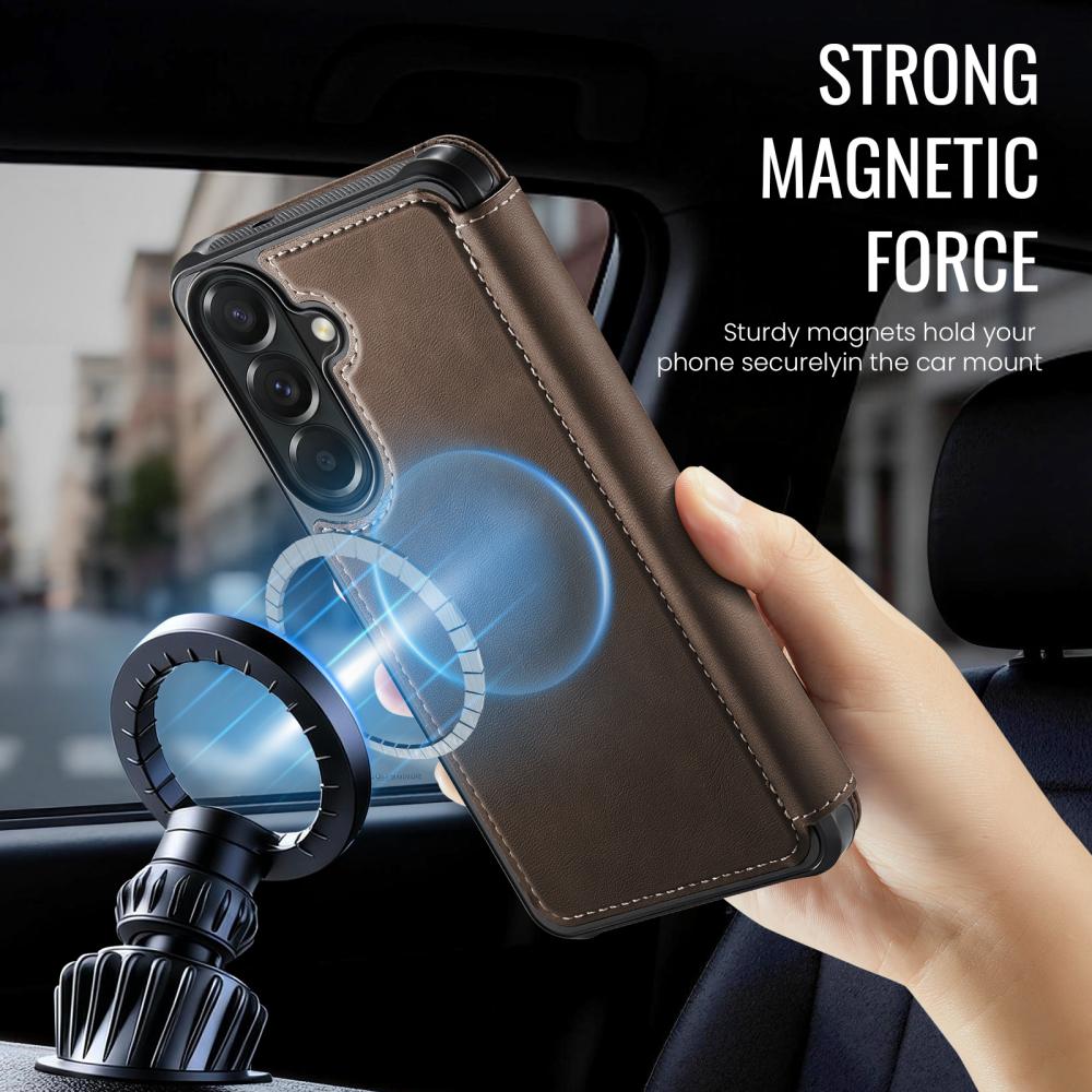 CASEME CASEME Samsung Galaxy A57 5G Skal RFID Plånbok Brun