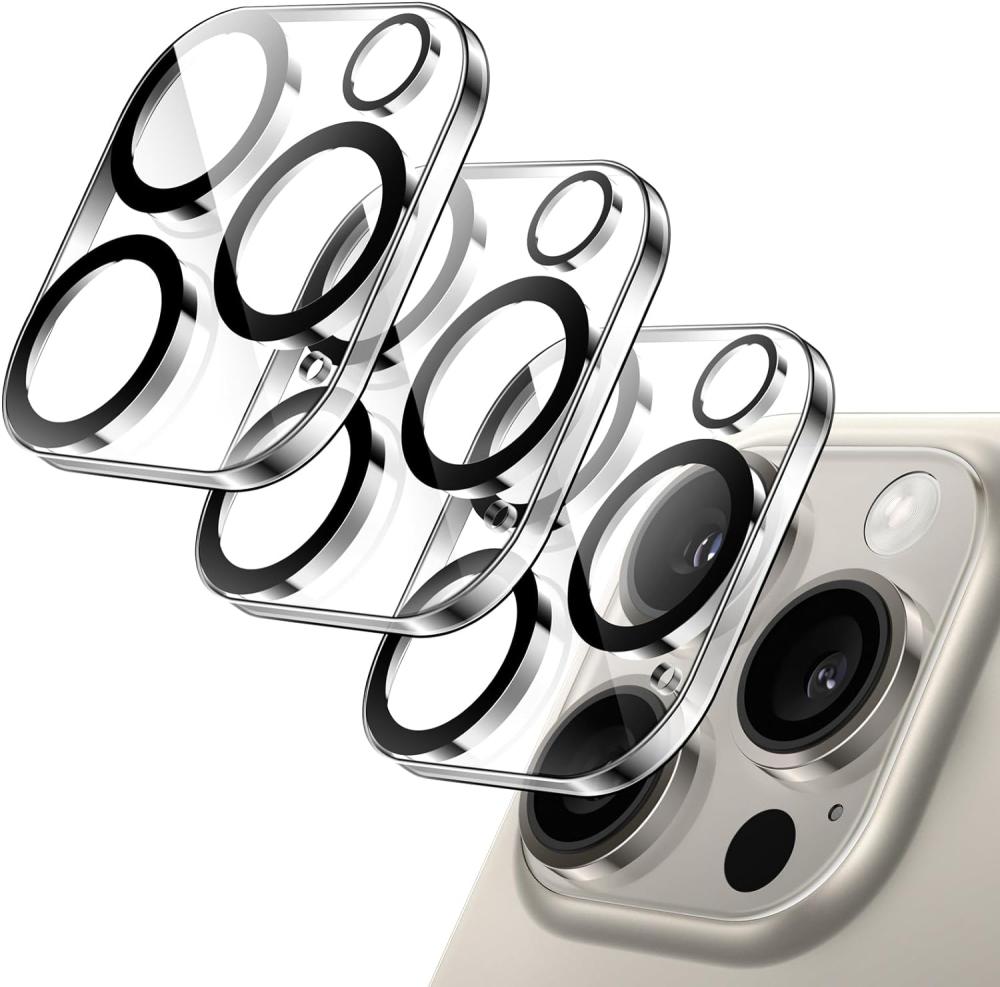  3-Pack iPhone 16 Pro Max Linsskydd I Härdat Glas
