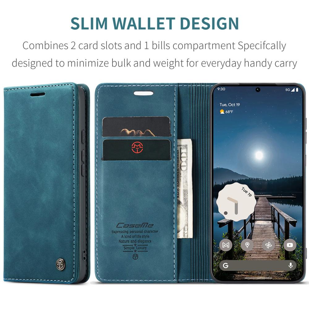 CASEME CASEME Google Pixel 11 / 11 Pro Fodral RFID Läder Blå