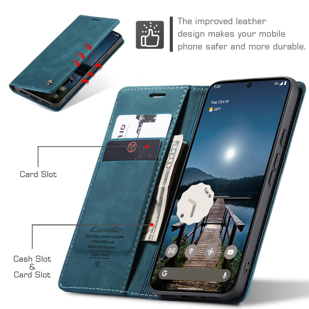 CASEME CASEME Google Pixel 11 / 11 Pro Fodral RFID Läder Blå