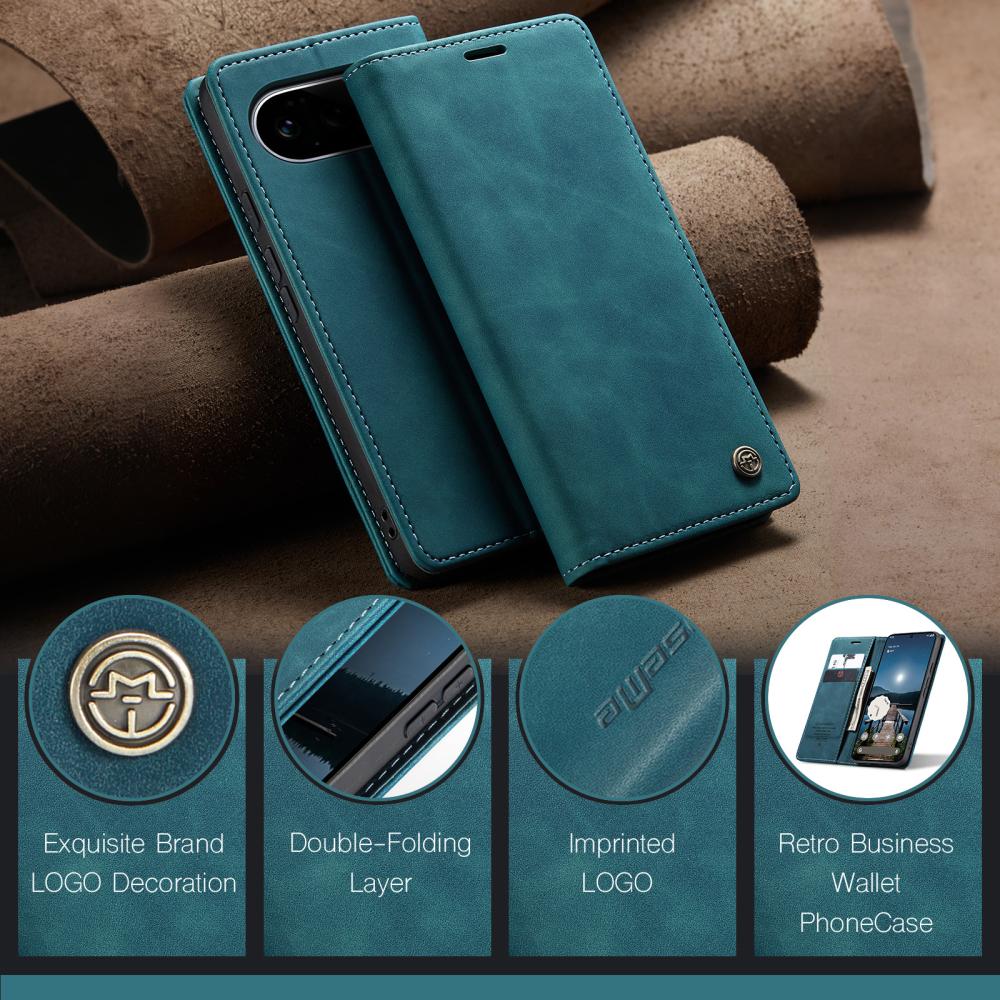 CASEME CASEME Google Pixel 11 / 11 Pro Fodral RFID Läder Blå