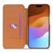 LC.IMEEKE LC.IMEEKE iPhone 15 Plus Fodral Slim Flip Ljus Brun