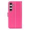  Samsung Galaxy S24 FE Fodral Litchi Läder Textur Rosa