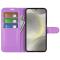  Samsung Galaxy S24 FE Fodral Litchi Läder Textur Lila