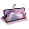  iPhone 16 Pro Max Fodral Litchi Läder Textur Ljus Rosa