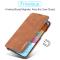LC.IMEEKE LC.IMEEKE iPhone 15 Plus Fodral Slim Flip Ljus Brun