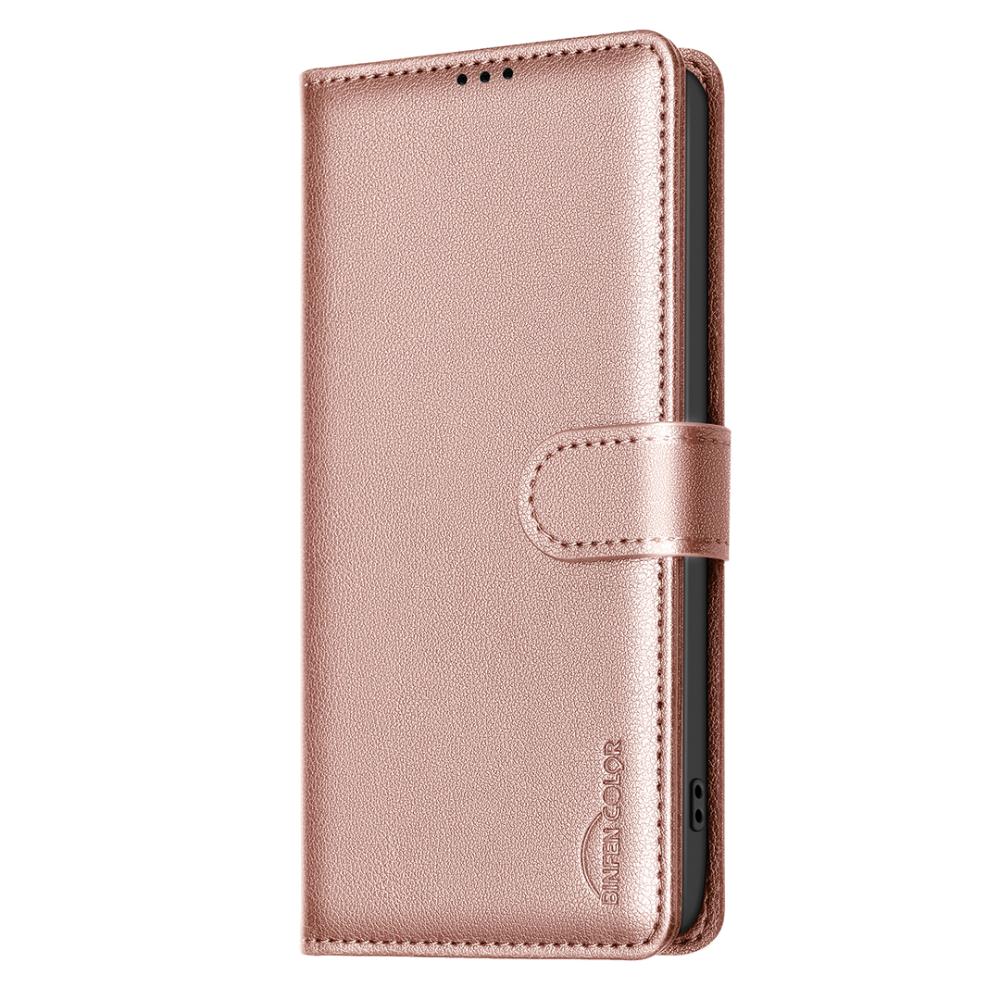 BINFEN BINFEN Honor X5c Plus Fodral RFID Läder Roséguld