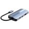  7in1 100W USB-C Dockningsstation VGA/USB-C/USB 3.0 Blå