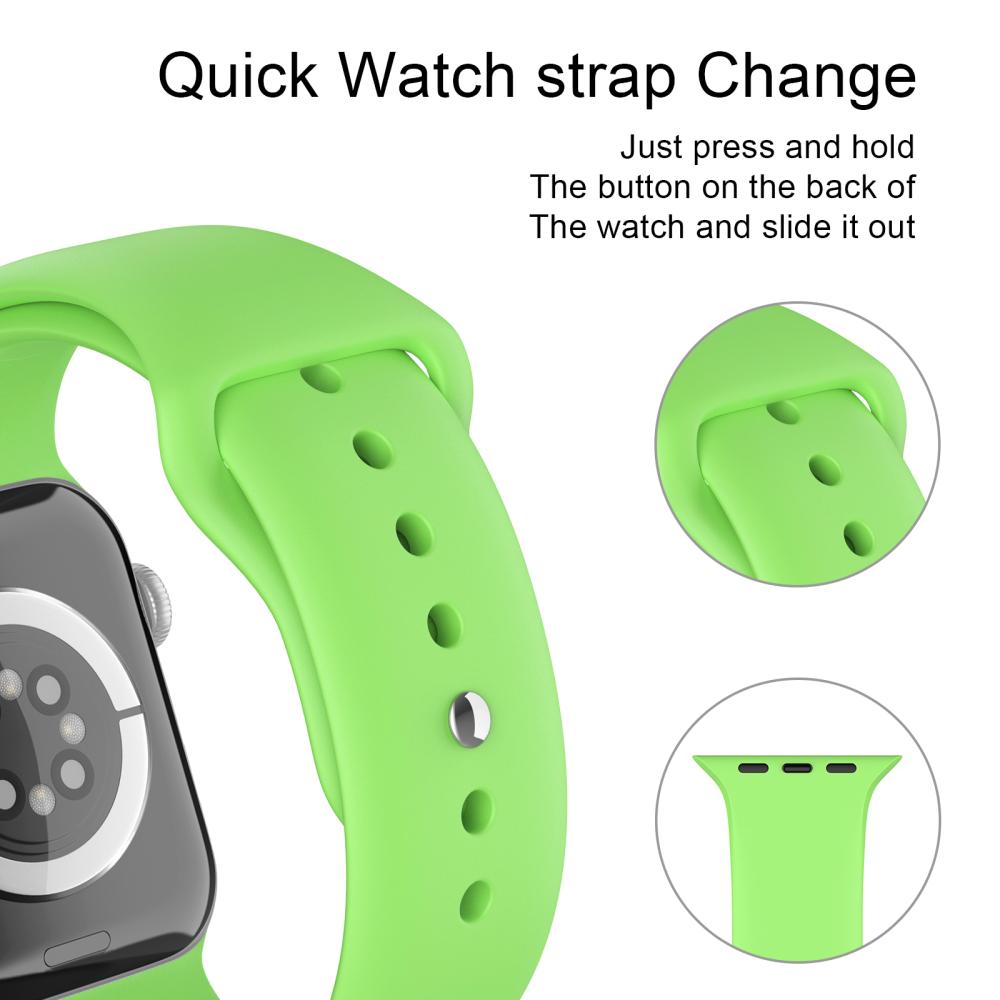 ColorPop Apple Watch 42/44/45/46/49 mm Silikon Armband (M/L) Grön