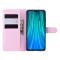  Xiaomi Redmi Note 8 Pro - Litchi Plånboksfodral - Ljus Rosa