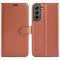 Samsung Galaxy S23 Plus Fodral Litchi Läder Brun