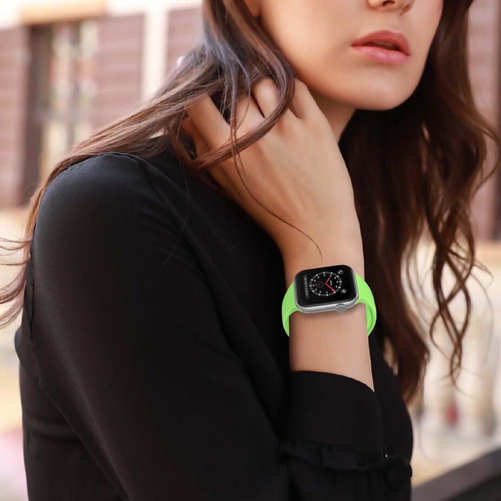 ColorPop Apple Watch 42/44/45/46/49 mm Silikon Armband (M/L) Grön