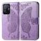  Xiaomi 11T / 11T Pro Fodral Läder Butterfly Ljus Lila
