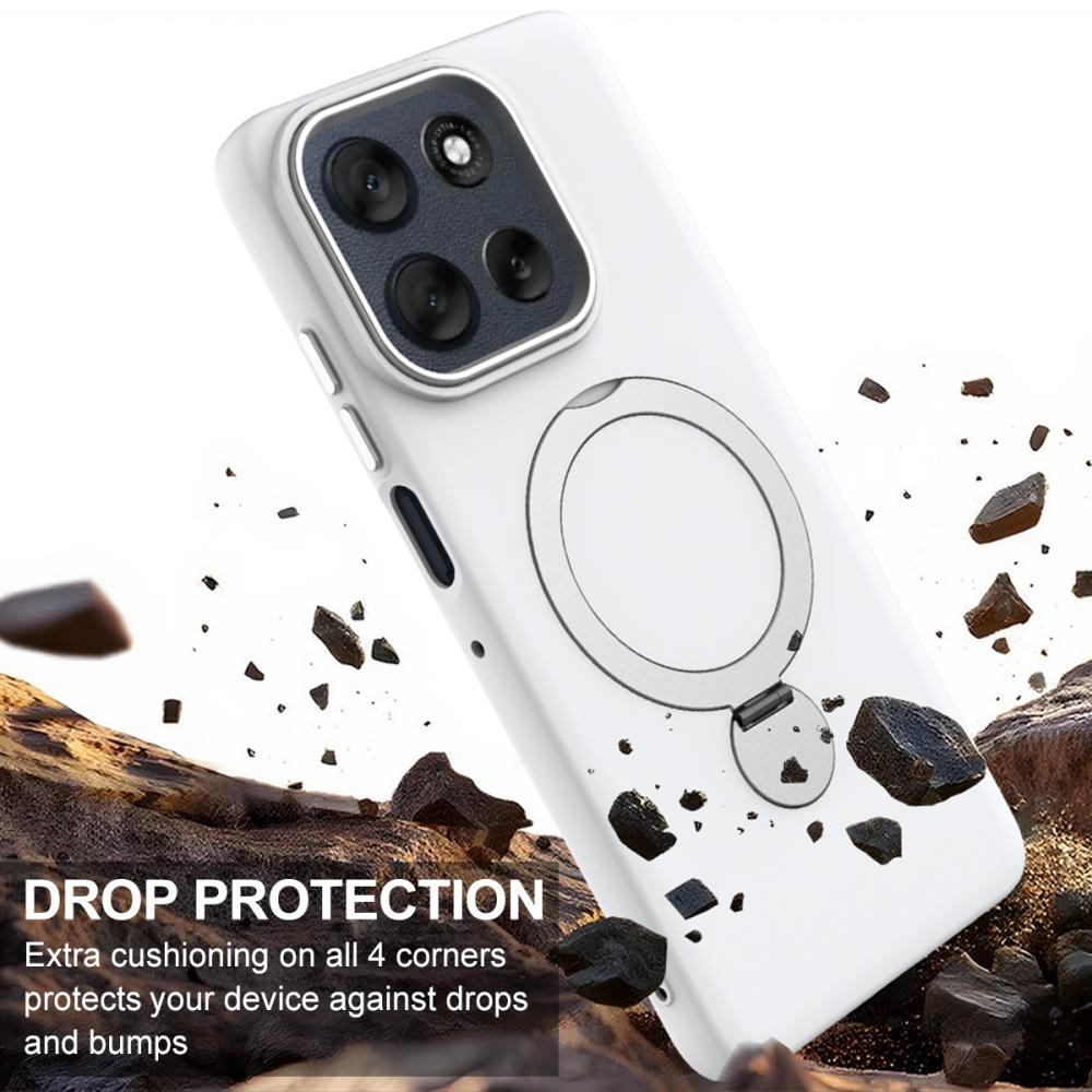  Motorola Edge 60 Pro Skal MagSafe Kickstand Hybrid Vit
