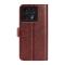  Xiaomi 14T Fodral Crazy Horse Läder Brun