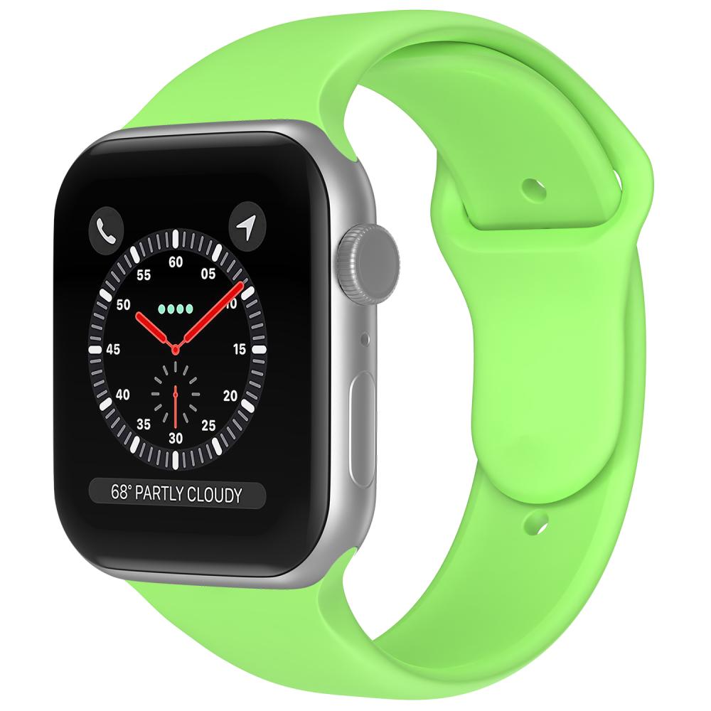 ColorPop Apple Watch 42/44/45/46/49 mm Silikon Armband (S/M) Grön