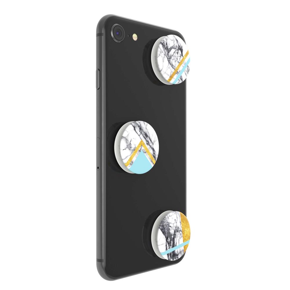 PopSockets PopSockets 3-PACK Avtagbara MINI Grip White Marble Glam