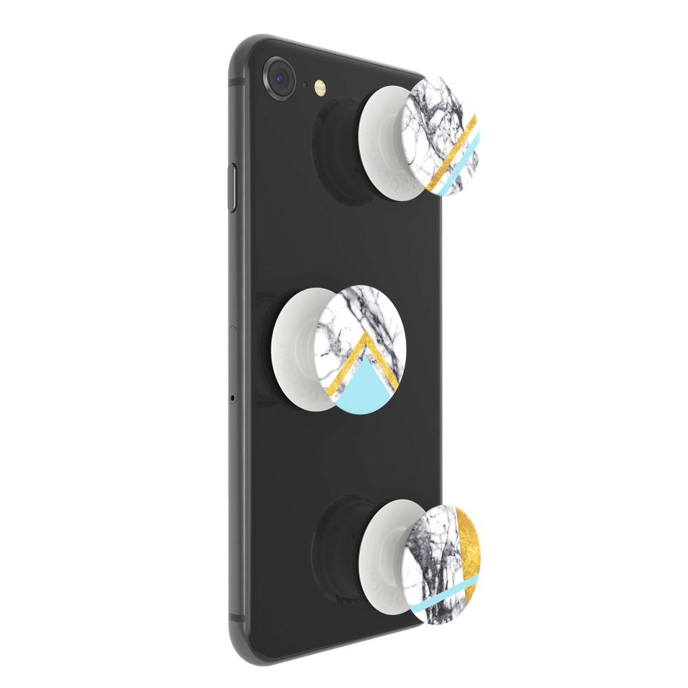 PopSockets PopSockets 3-PACK Avtagbara MINI Grip White Marble Glam