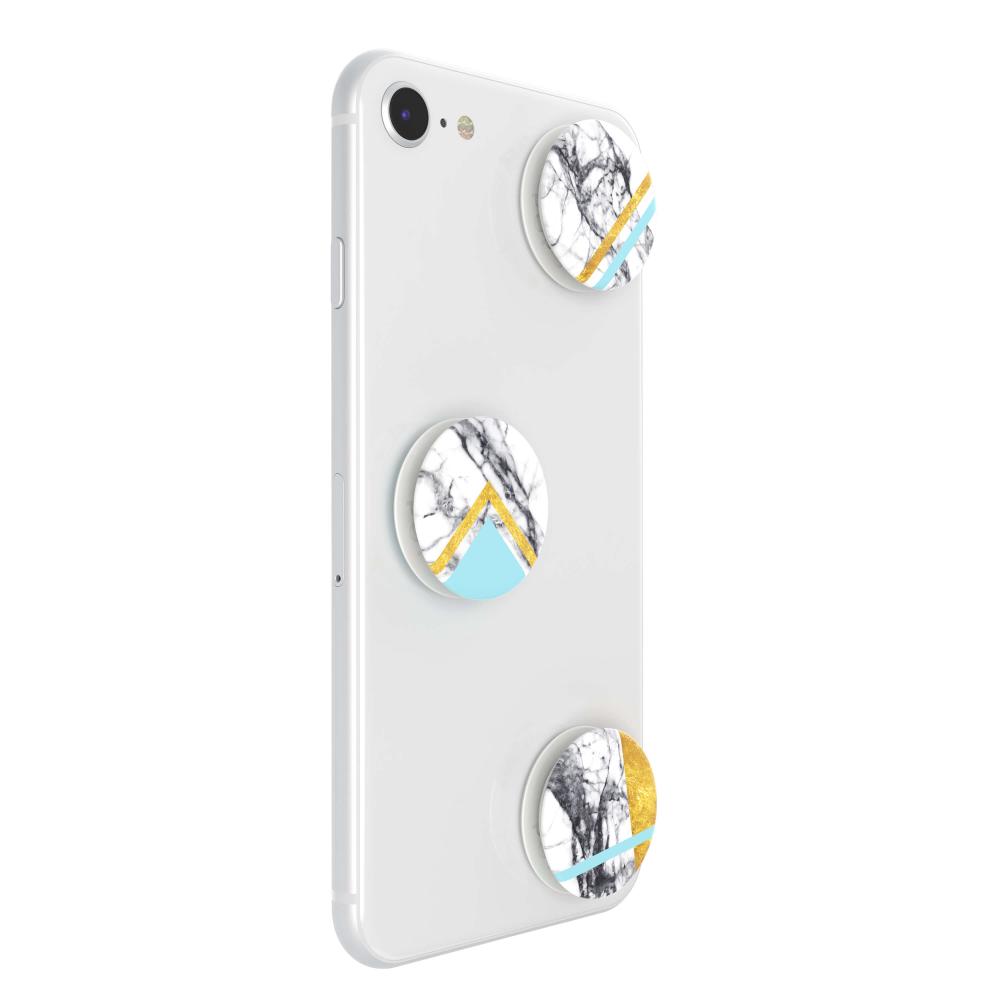 PopSockets PopSockets 3-PACK Avtagbara MINI Grip White Marble Glam