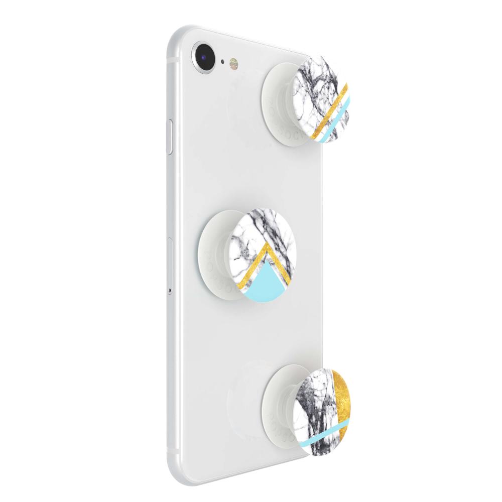 PopSockets PopSockets 3-PACK Avtagbara MINI Grip White Marble Glam