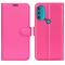  Motorola Moto G71 Fodral Litchi Textur Rosa