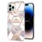  iPhone 14 Pro Skal Marmor TPU Krona
