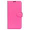  iPhone 16 Pro Max Fodral Litchi Läder Textur Rosa
