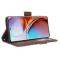  Motorola Edge 40 Pro 5G Fodral Med Avtagbart Kortfodral Brun