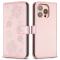  iPhone 16 Pro Fodral Fyrklöver Läder Roséguld