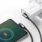 UGREEN Ugreen 1m 3A Elbow USB-C PD QC FPC Flätad Nylon Kabel Svart/Grå
