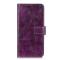  iPhone 15 Pro Fodral Retro Crazy Horse Lila