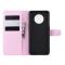  OnePlus 7T - Litchi Plånboksfodral - Ljus Rosa