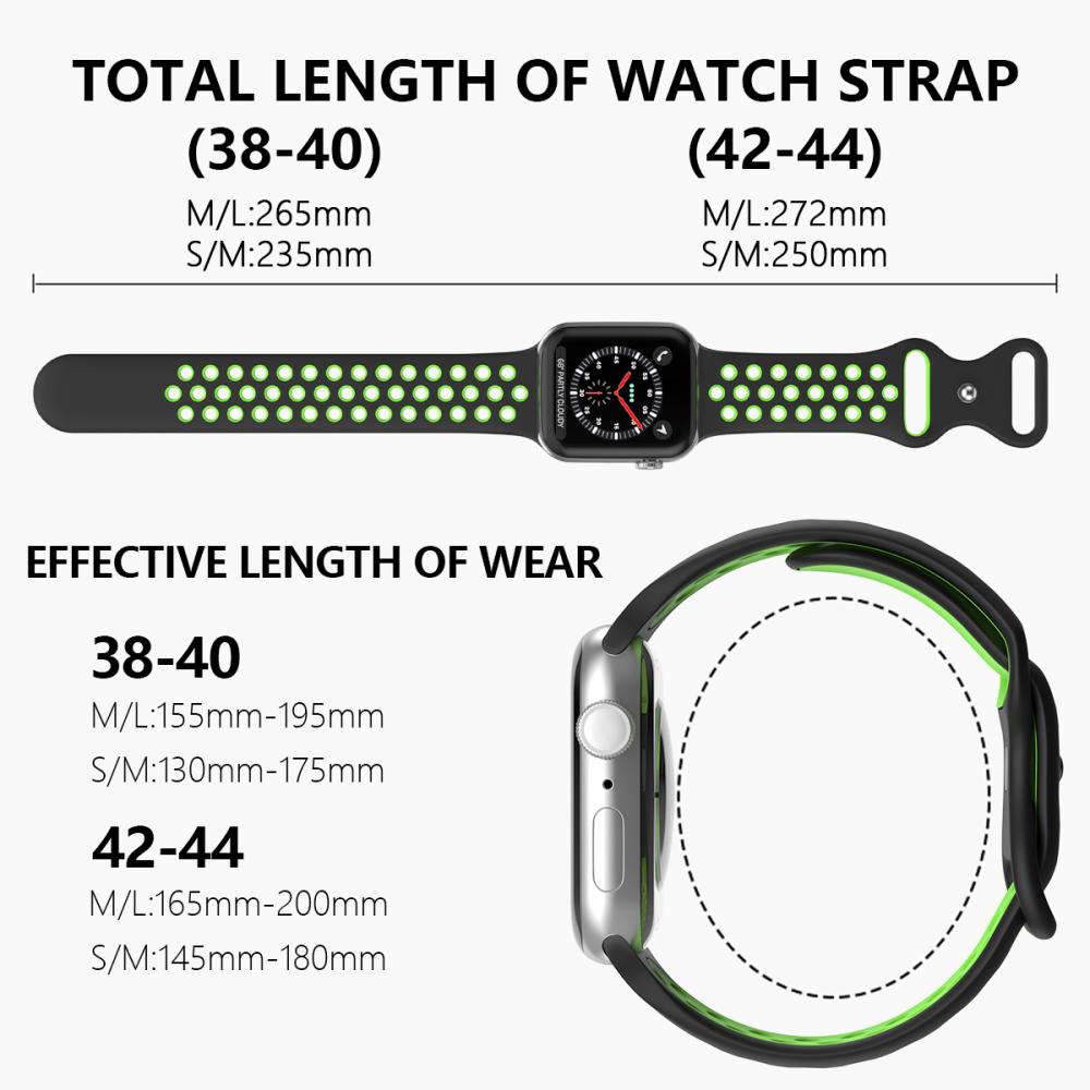 ColorPop Sportarmband Dual-Color Apple Watch 42/44/45/46/49 mm (S/M)