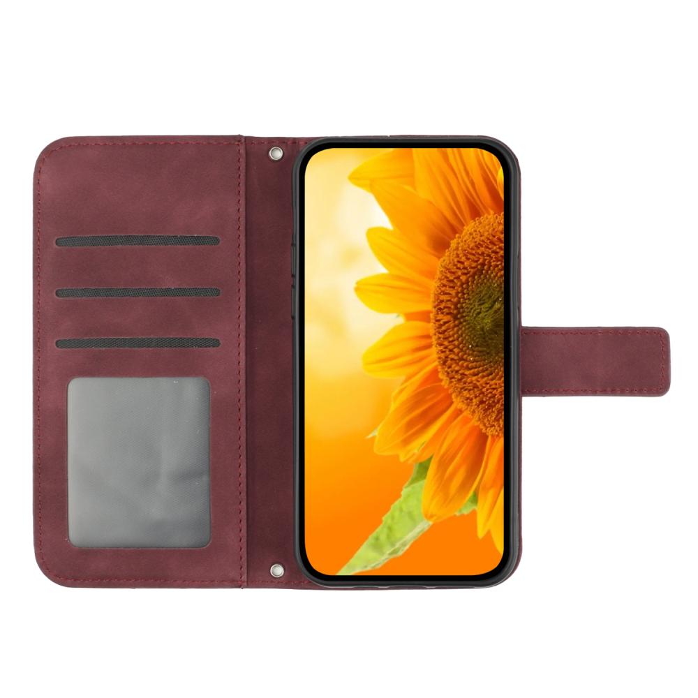  Xiaomi 17T Pro Fodral Läder Solros Vinröd