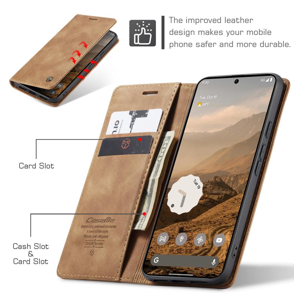 CASEME CASEME Google Pixel 11 Pro XL Fodral RFID Läder Brun