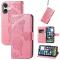  iPhone 16 Fodral Fjäril Tryck Rosa