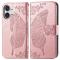  iPhone 16 Fodral Fjäril Tryck Roséguld