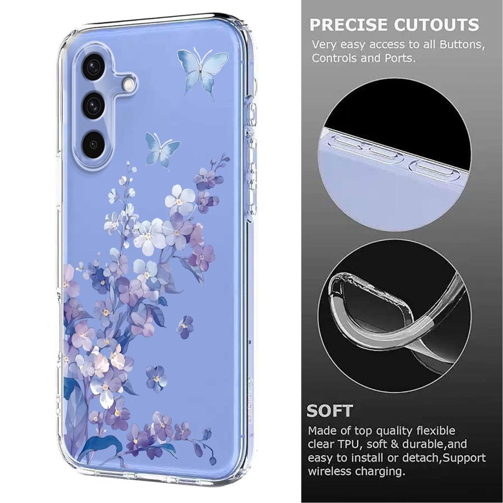  Samsung Galaxy A27 5G TPU Blommor Violer