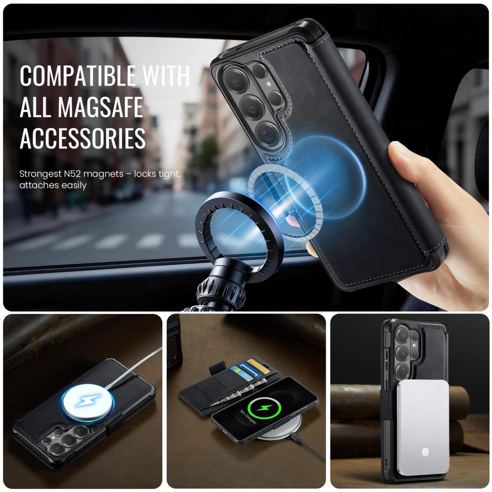 CASEME CASEME Samsung Galaxy S26 Ultra Skal RFID Plånbok Svart