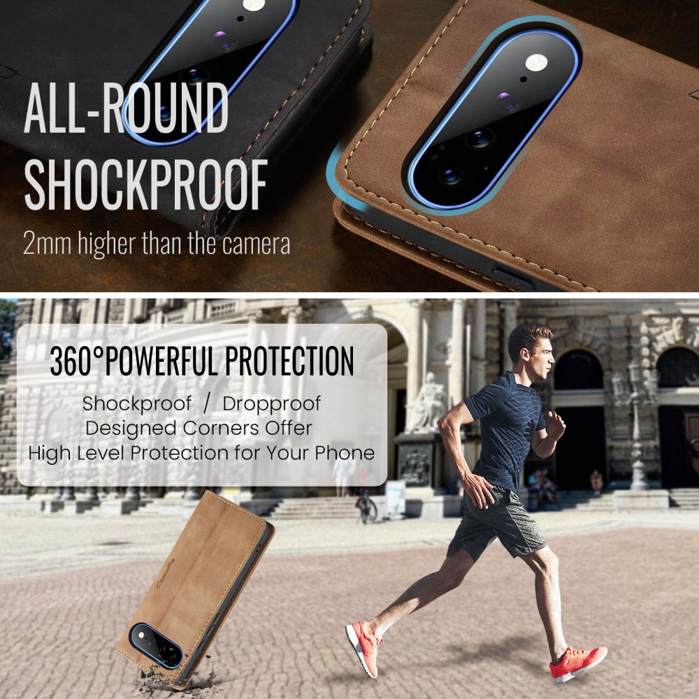 CASEME CASEME Google Pixel 11 Pro XL Fodral RFID Läder Brun