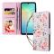  Samsung Galaxy A07 Fodral RFID Läder Rosa Blommor