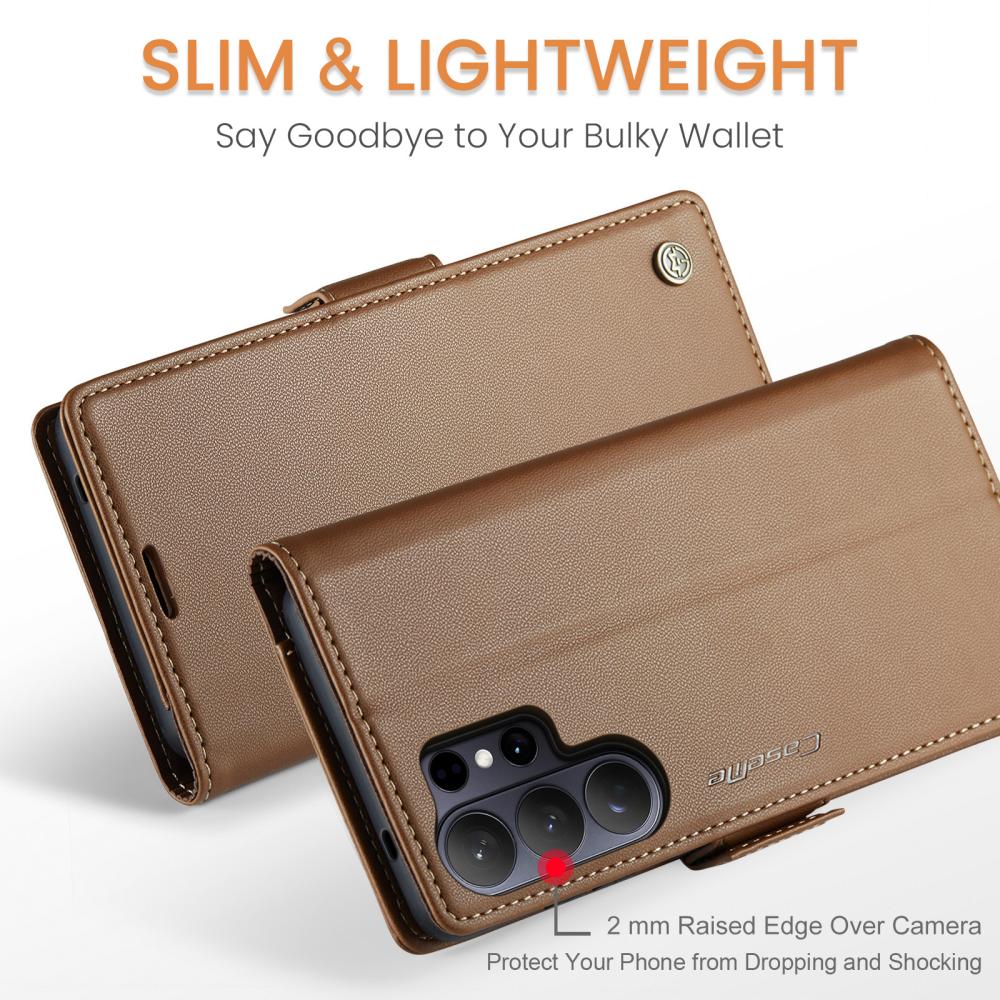 CASEME CASEME Samsung Galaxy S26 Ultra Fodral RFID Läder Brun
