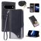  Google Pixel 11/11 Pro Fodral Läder Kortfack 2-färgat Svart / Grå