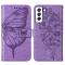  Samsung Galaxy S22 Fodral Butterfly Läder Lila