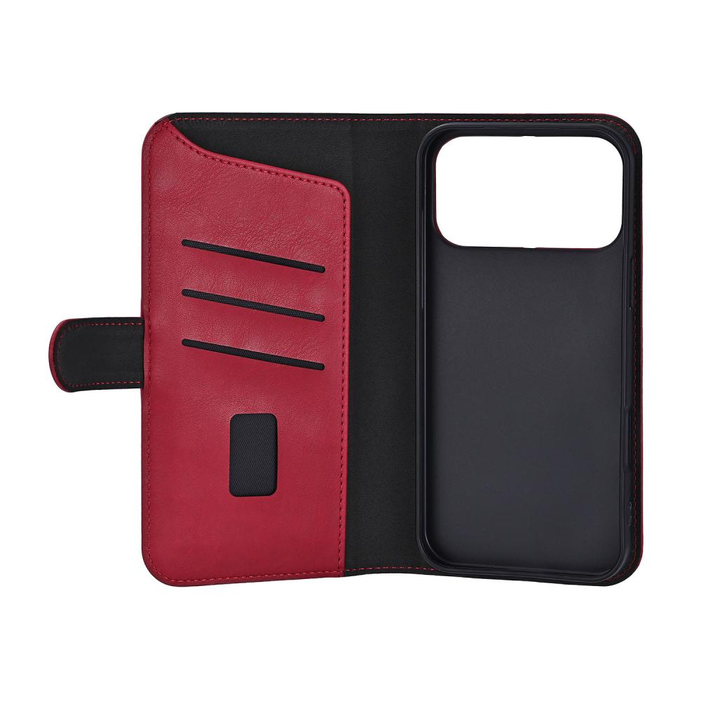 Gear Gear iPhone 17 Pro Max Fodral MagSafe Läder Deep Red