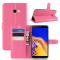  Samsung Galaxy J4 Plus - Litchi Plånboksfodral - Rosa